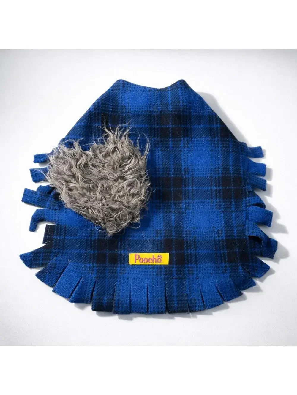 Pooch Blue and Black Plaid Dog Coat XS, Werewolf wig costume